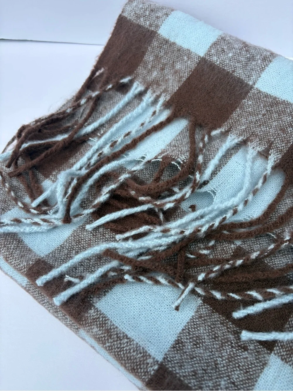 NWOT Anthropologie Maeve Brushed Gingham Scarf